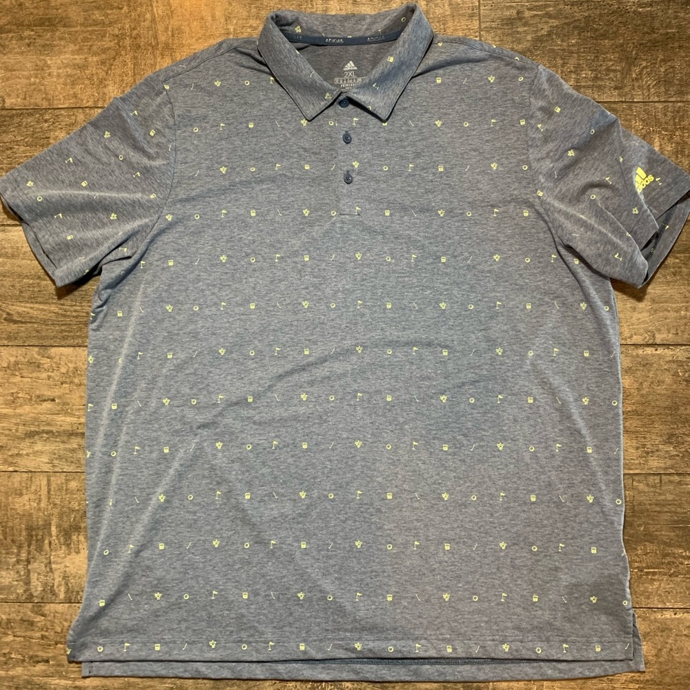 Adidas golf polo.  XXL grayish blue